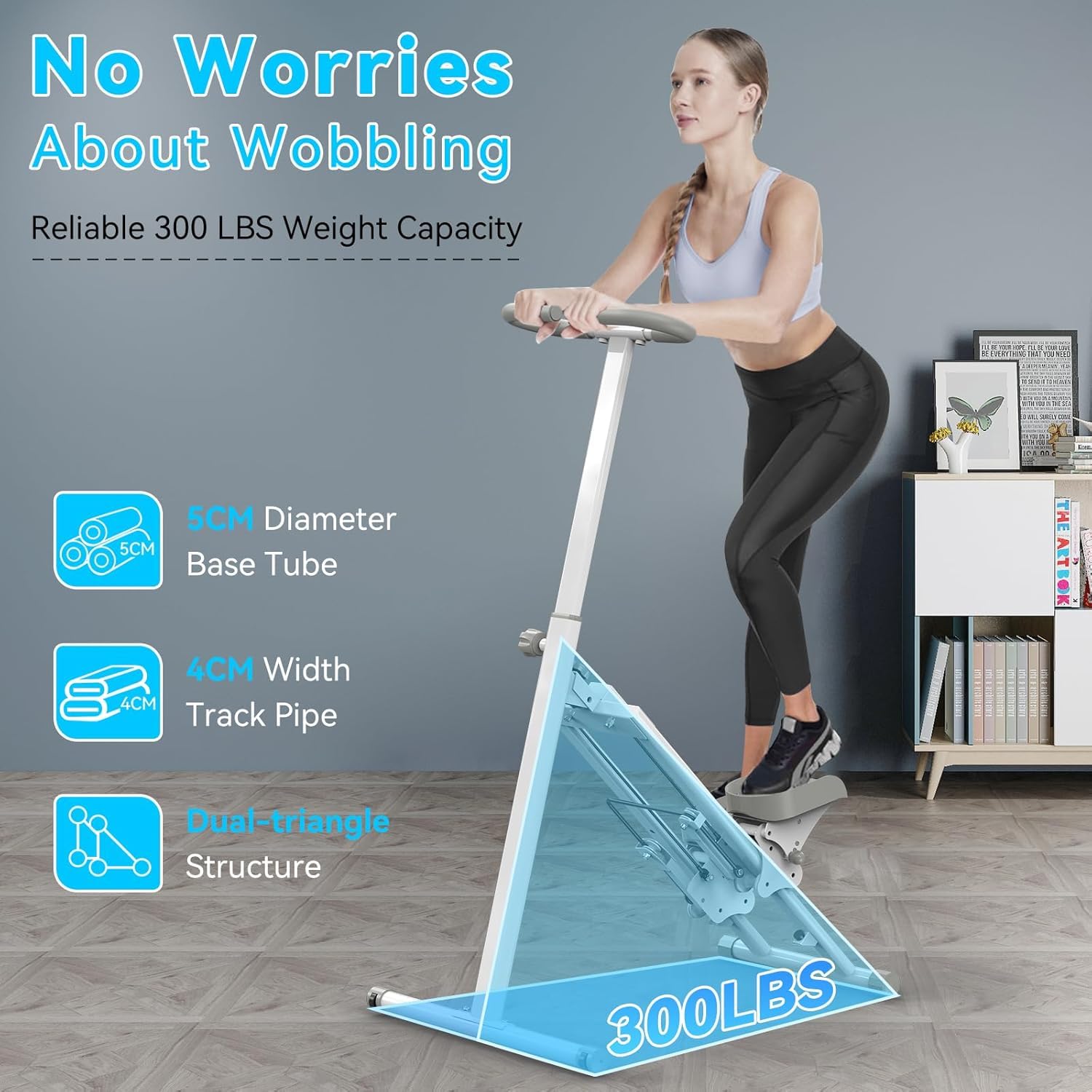 Stepper für Zuhause Gym,Steppers Faltbare Tragbares Pedal,Treppensteiger Crosstrainer,Heimtraining, Fitnessstudio,Fitnessgeräte für Zuhause
