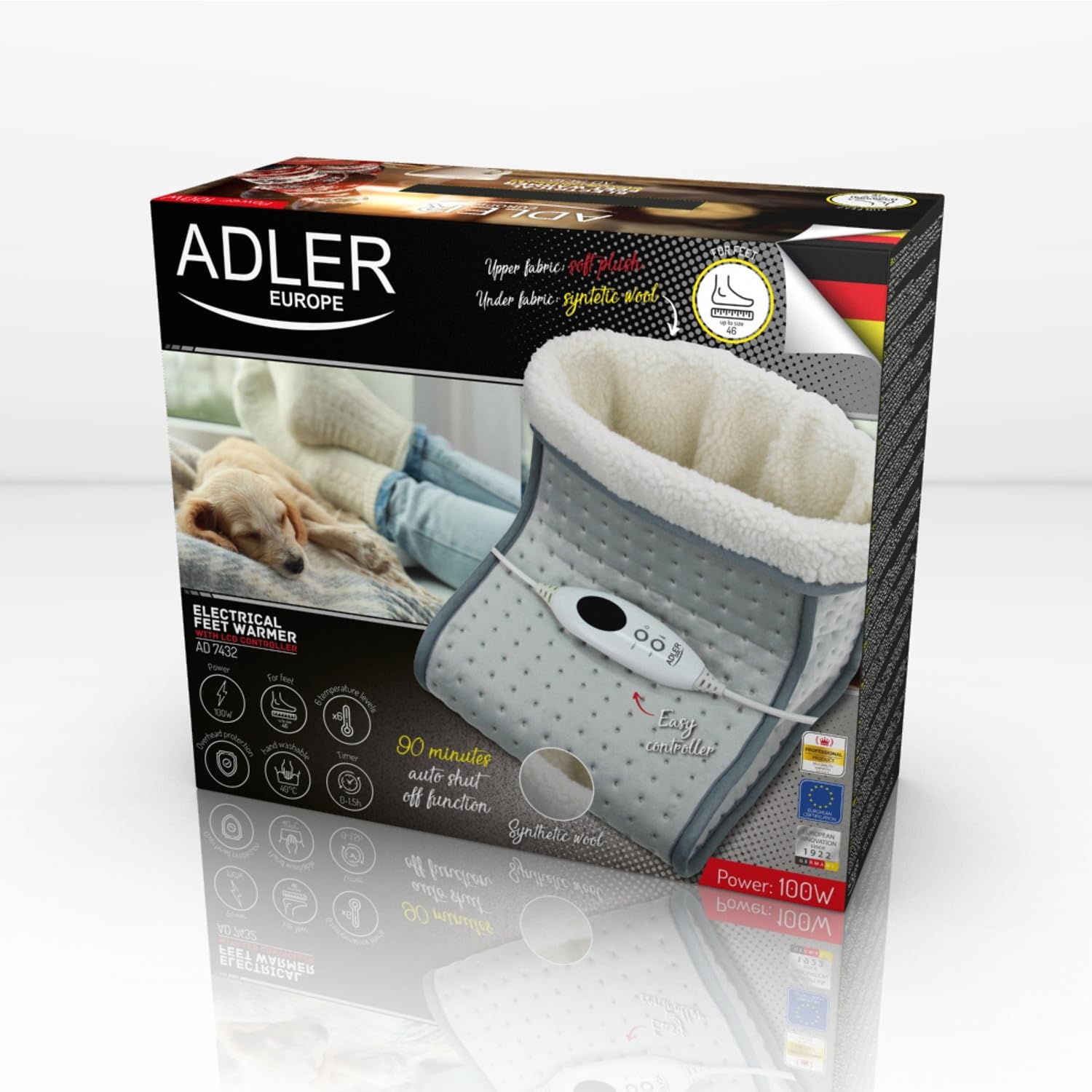 Adler AD7432 Calientapiés Eléctrico 6 niveles temperatura