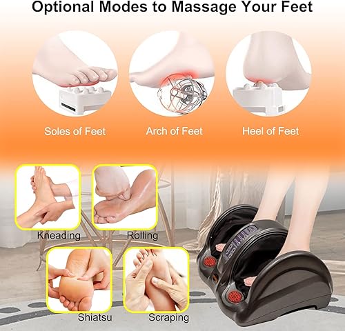Miniatura 7 de H&B Luxuries Shiatsu - Máquina masajeadora de pies con control remoto, masajeadores de amasamiento y rodamiento para pies, tobillo, pantorrilla,