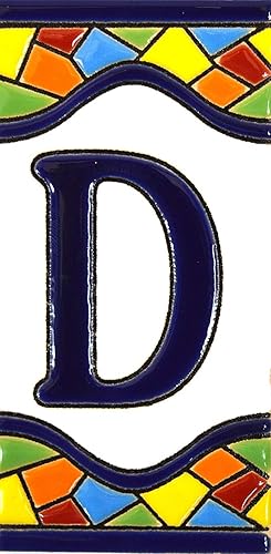 Letras de casa 4 pulgadas. Azulejos de letras de casa pintados a mano para letreros, direcciones y nombres. Números de dirección para casas. Números