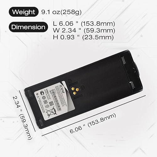 Miniatura 3 de Paquete de 2 baterías NiMH de 7.5 V 2100 mAh NTN7144AR Reemplazo para Motorola HT1000 6000 GP900 GP1200 GP2010 GP2013 JT1000 MT2000 MTX8000 9000