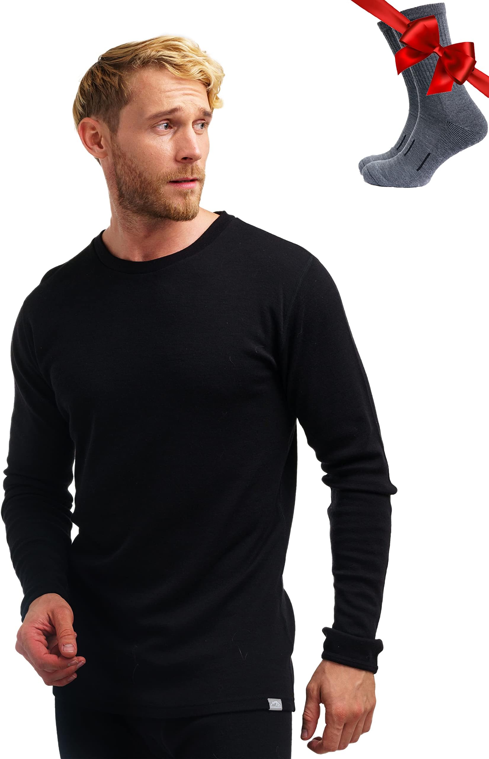 Merino.techMerino Wool Base Layer Men - 100% Merino Wool Long Sleeve Thermal Shirts Lightweight, Midweight, HeavyweightOEKO-TEX STANDARD 100