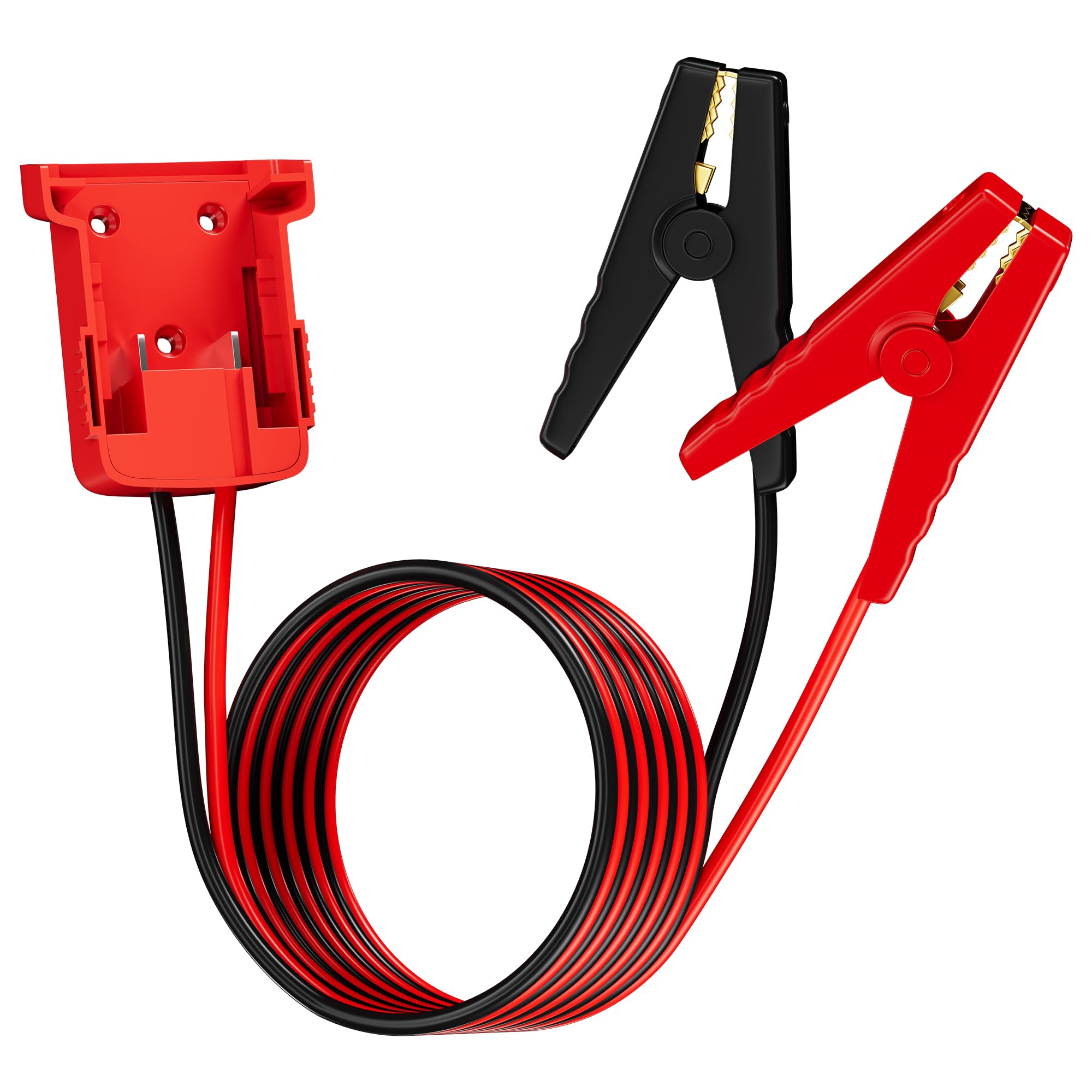 Jumper Cable Alligator Clips with 18V Battery Power Wheel Battery Adapter Portable 6FT Silicone Wire Jumper Starter Clamps for Jump Starting Car Tool Battery