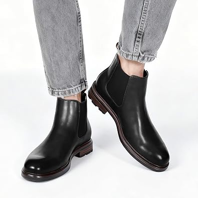 Men's Chelsea Slip-on Boots | Casual, Dress, Ankle Bootie Suitable for Office to Evening Events