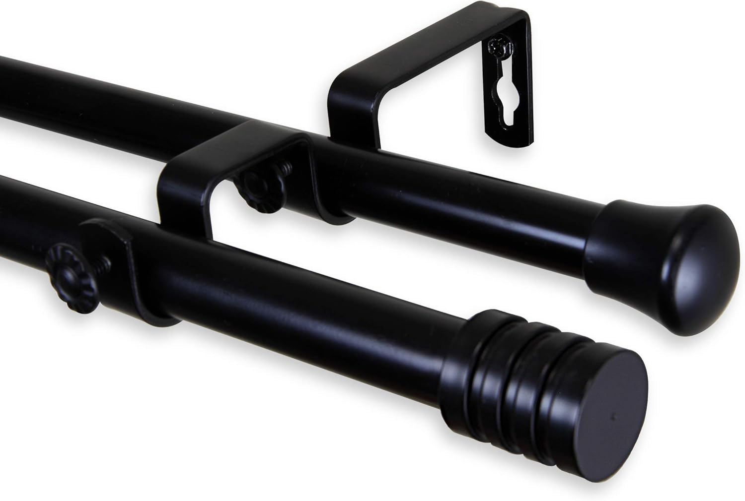 Lee Double Curtain Rod 28-48 inch - Black
