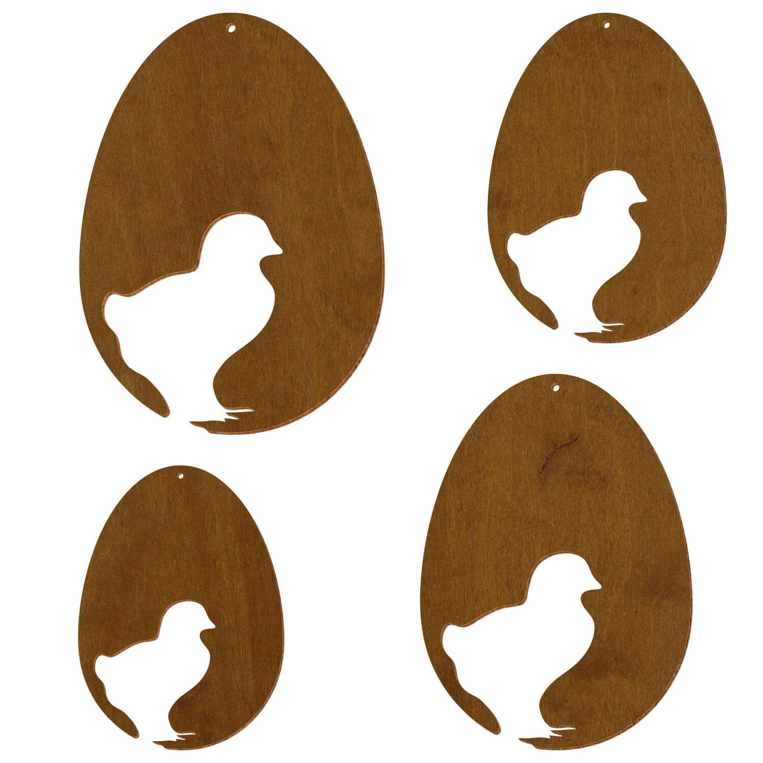 Uova di Pasqua in legno colorato V2, teak, decorazione per Pasqua, motivo uovo di Pasqua 12, altezza (dimensione): 43 cm di altezza