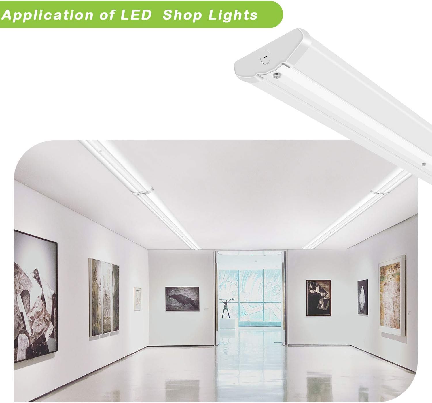 Rеvіеw Prоduсt Hykolity 110W 8FT LED Shop Lights Ultra Slim LED Wraparound, 12600lm 5000K LED Strip Lights, 8 Foot Flush Mount Warehouse Garage Office Ceiling Light Fixture, Fluorescent Tube Replacement, ETL, 2 Pack 🔥 Flаѕh Sаlе Hykolity 110W 8FT LED Shop Lights Ultra Slim LED Wraparound, 12600lm 5000K LED Strip Lights, 8 Foot Flush Mount Warehouse Garage Office Ceiling Light Fixture, Fluorescent Tube Replacement, ETL, 2 Pack
