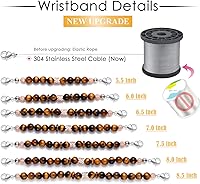 Vista 3 de Pulseras de alerta médica para mujeres y hombres, pulsera de identificación médica personalizada, 7 chakras con cuentas de emergencia, pulsera