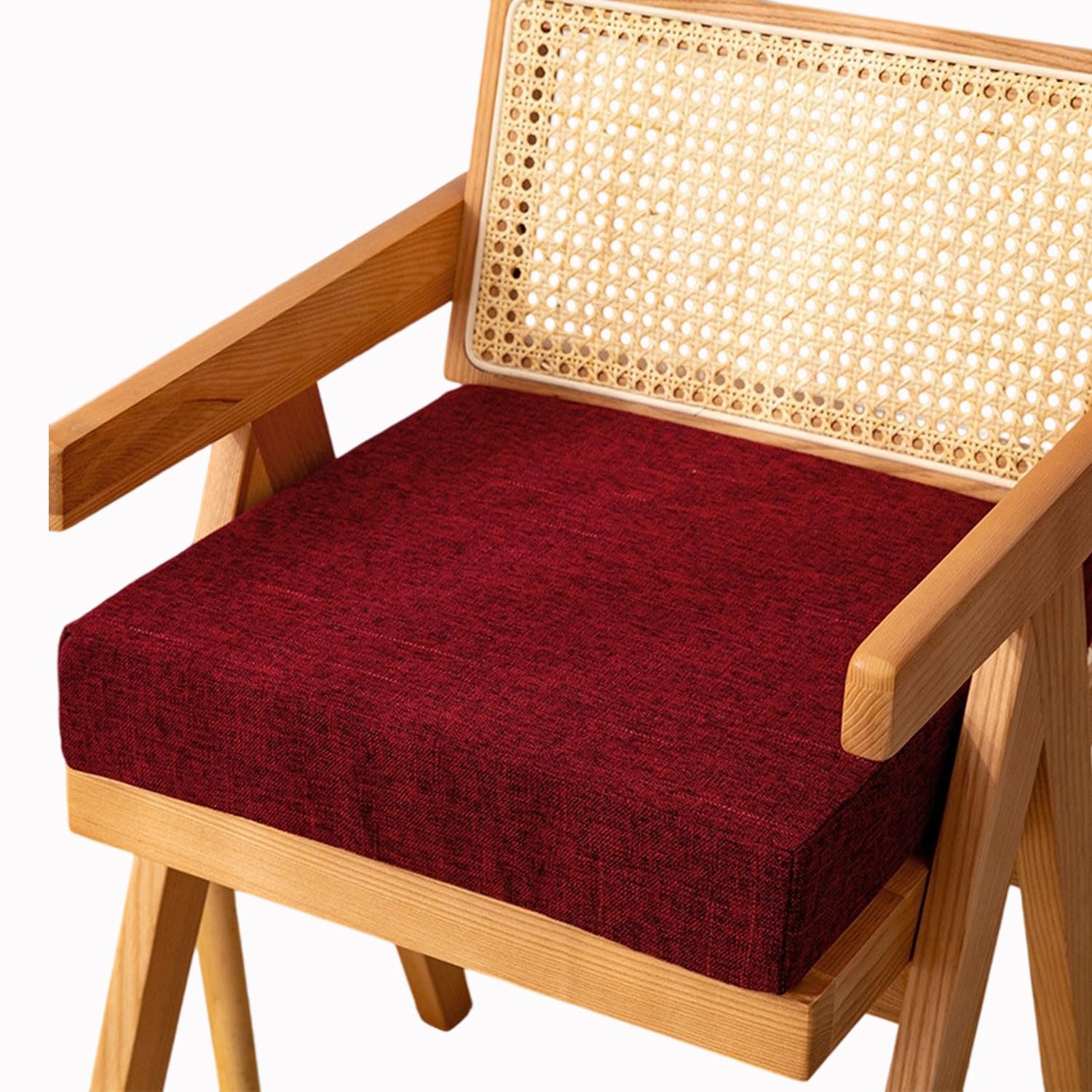 Hkjgnh F8 Memory Foam Square Seat Cushion 3/5/8Cm Thick,40/45/50Cm Stool Cushion, Circle Chair Pad With Removable Cover For Dining Kitchen Bar Chairs(,50X50x8cm)