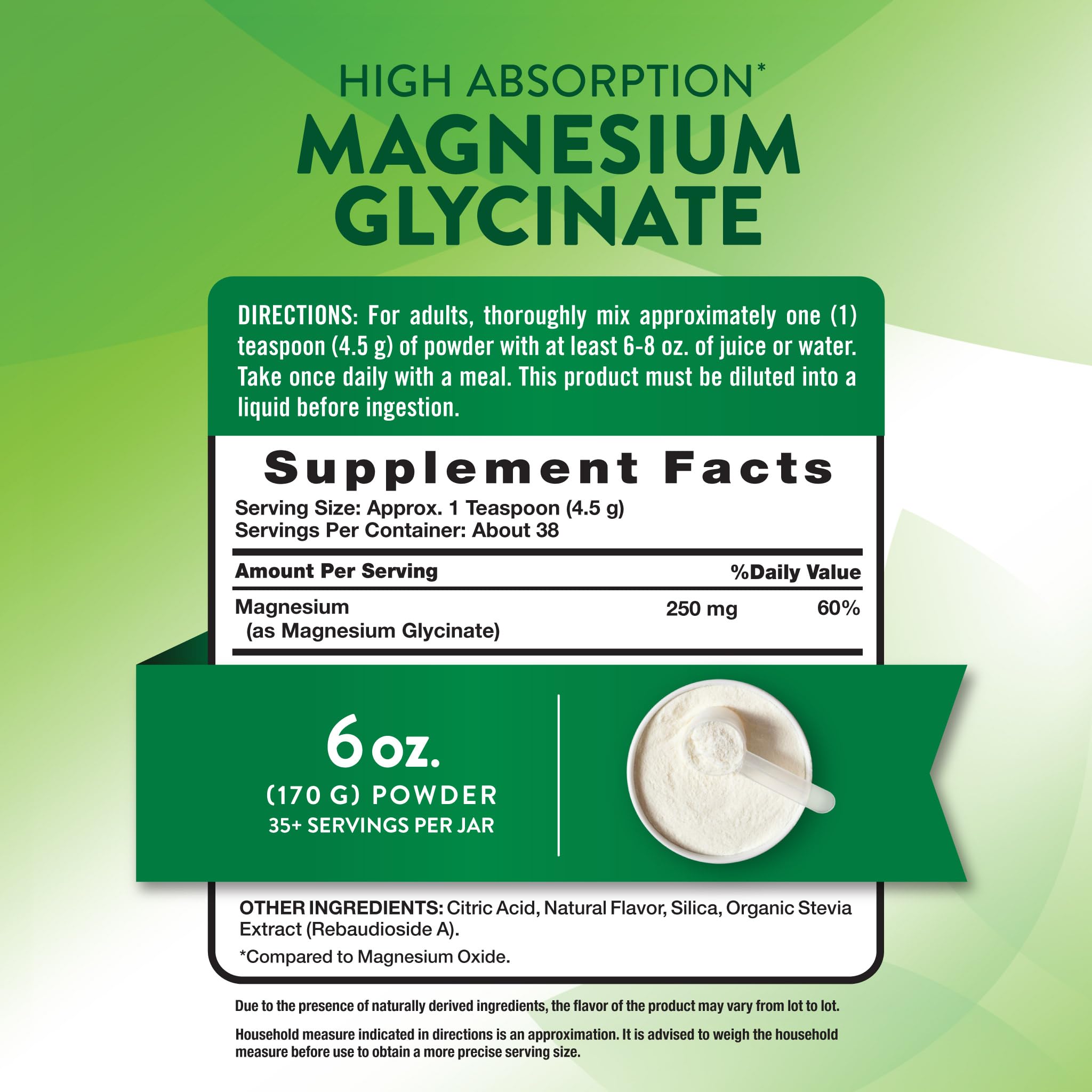 Nature's Truth Magnesium Glycinate Powder | 6 oz | Lemon Flavor — Amazon image 2