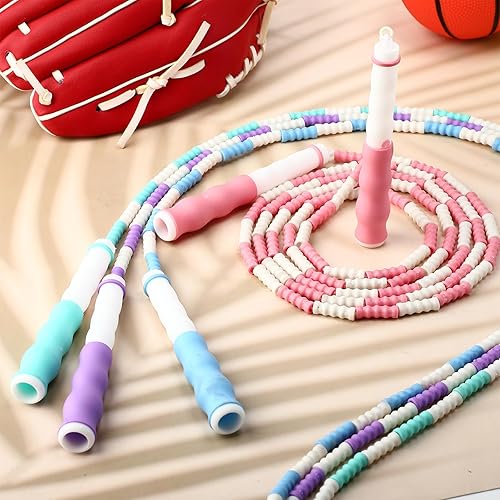 Miniatura 5 de Yunsailing Paquete de 20 cuerdas de saltar para adultos y niños, 9.2 pies de longitud ajustable, cuerda de saltar segmentada libre a granel, cuerdas