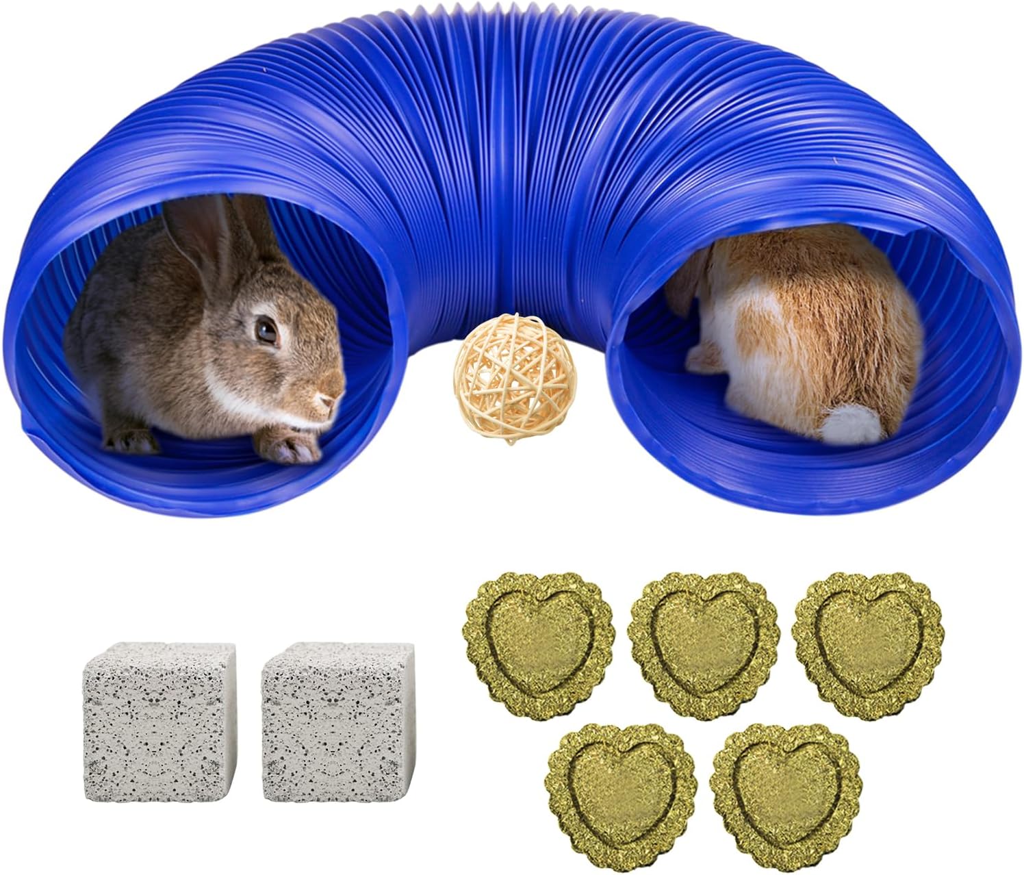 Small Animal Tunnel,1 Collapsible Plastic Guinea Pigs Tube
