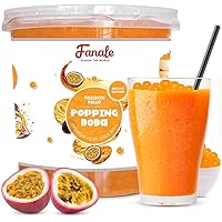 Vista 26 de Fanale Lychee Popping Boba Pearls, veganas, sin OGM, sin gluten, sin grasa, perfectas para té de burbujas, batidos, helados, postres y bebidas, 1