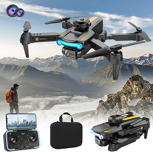Miniatura 2 de FPV Drone, XT2 Four-sided Obstacle Avoidance UAV HD Aerial Photography Positioning Double Camera Height Remote Controlled Aircraft Toys Drone