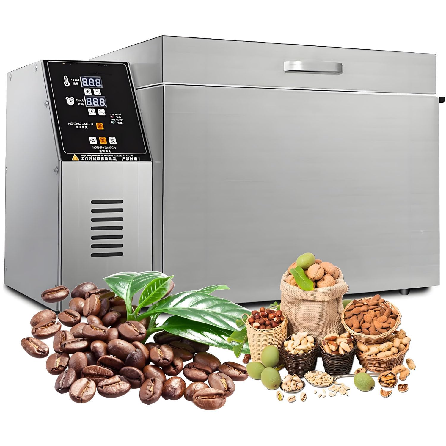 ByBoDi Electric Stainless Steel Bean Roaster with Timing & Temperature Control 220V-Type5