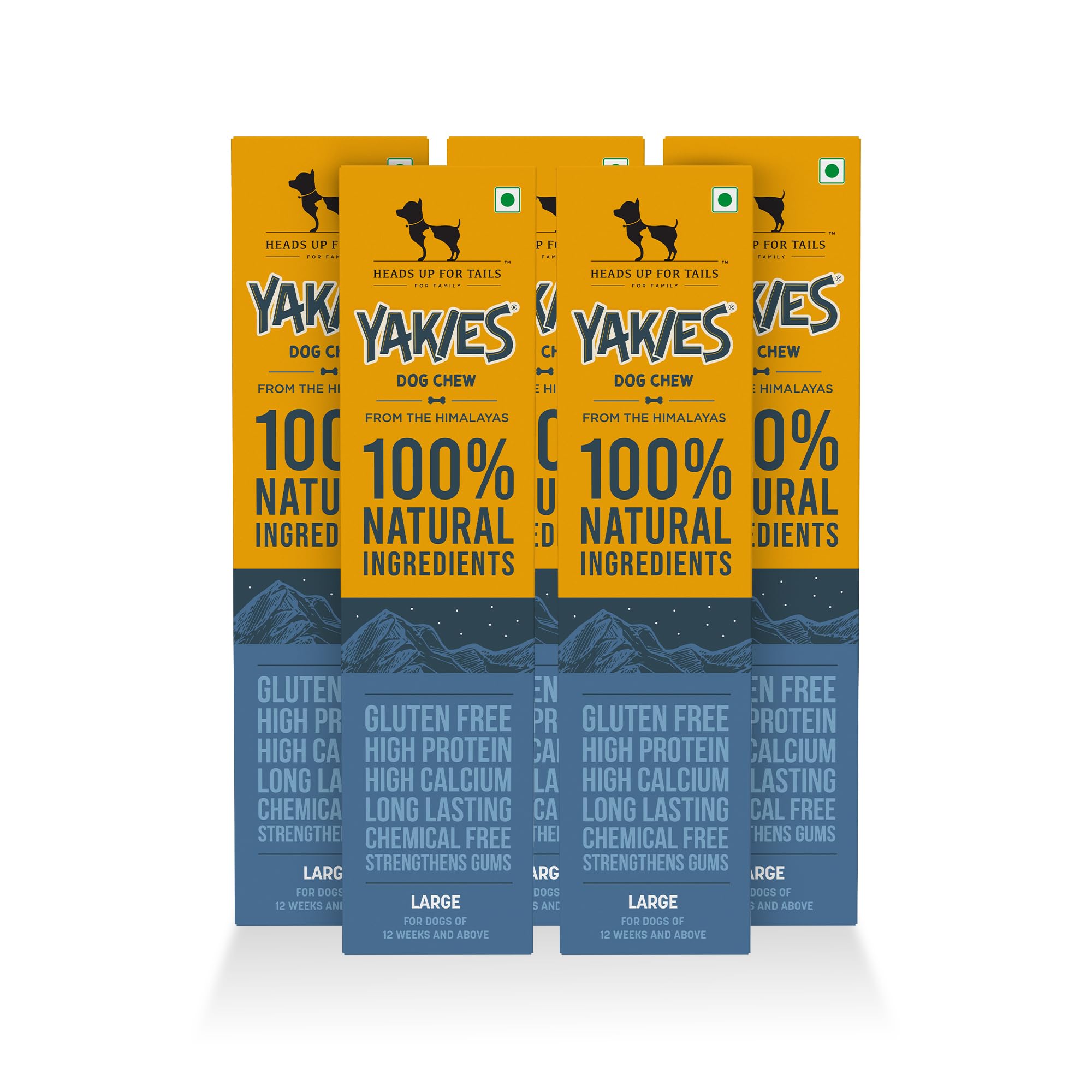 Heads Up For Tails Yakies Organic Dog Chew Bone For All Life Stages (Large 5 Pcs) (B07CKSDNKW) Amazon Price History, Amazon Price Tracker