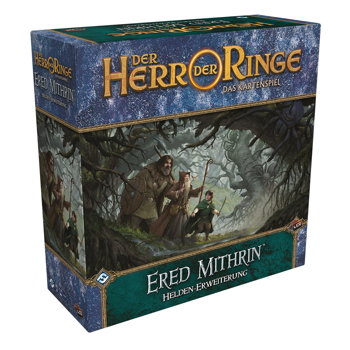 Fantasy Flight Games, Der Herr der Ringe: LCG – Ered Mithrin, Helden-Erweiterung, Expertenspiel, Kartenspiel, 1-4 Spieler, Ab 14+ Jahren, 30 Minuten je Spieler, Deutsch