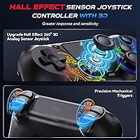 Vista 3 de Fanyooge Controller Wireless for PS4, 2 Pack Spider Pattern RGB Controller for Ps4 with Hall Effect Joystick1000mAh BatteryUSB CDual Vibration6-Axis