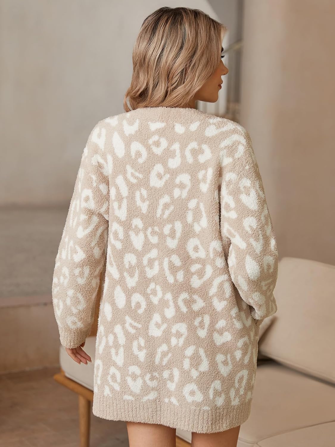 Snuggle Sac Cardigan Sweaters for Women with Pocket Trendy Casual Long Sleeve Tops Open Front Fall Winter Coats - Image 4