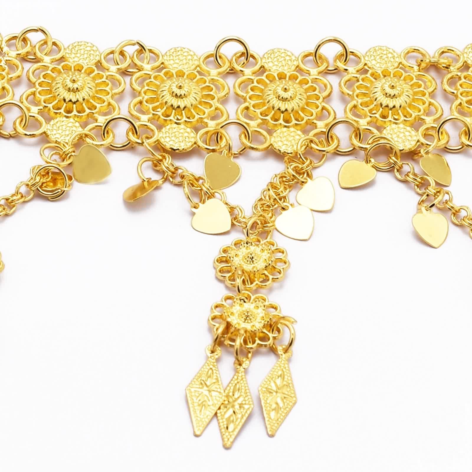 Bauch Kette Herz, Body Chain Women Quasten-Taillenkette Karabinerverschluss Damen Bauch Ketten Körperschmuck