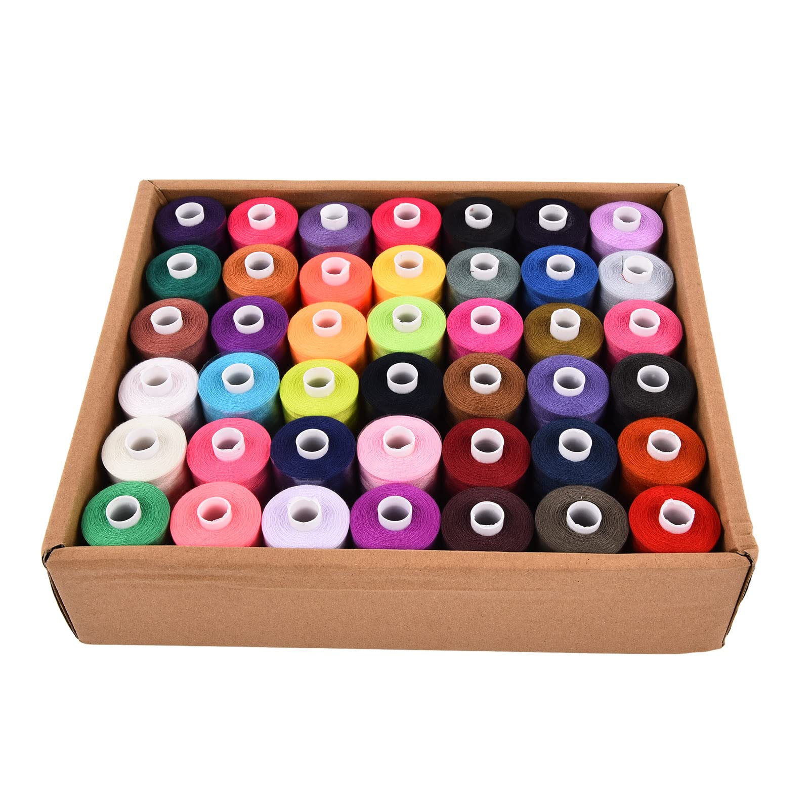 Generic Juego de Hilos de Coser de Poliéster, Costura Eficiente de 42 Colores de para Varios Proyectos de Costura, Uso Doméstico