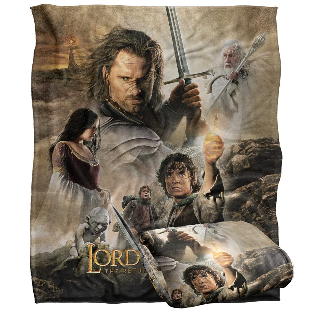 The Lord Of The Rings Blanket, 152 x 127 cm Return of The King Poster Silky Touch Super Soft Throw Blanket