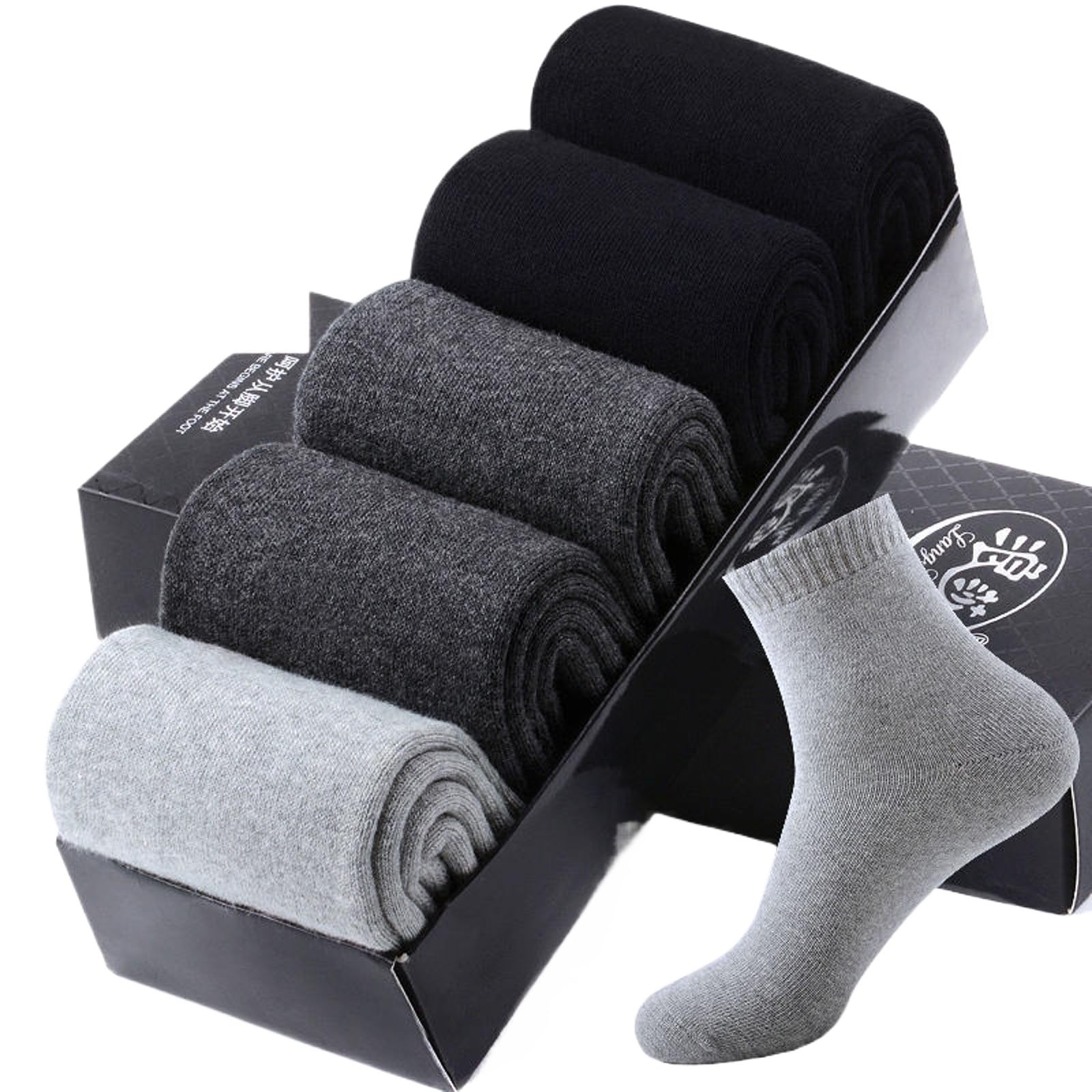 svlftecon Unisex Wool Winter Thermal Socks Cozy Warm Hiking Crew Boot Socks Wool for Winter Crew S6V3C5