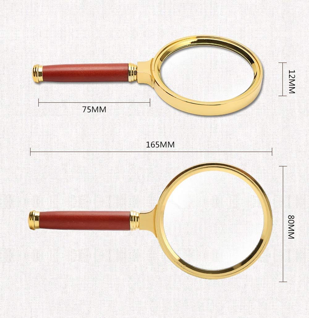 Lente d'Ingrandimento Grande Obiettivo Zoom 5X 10x Nuova Lente d'Ingrandimento Portatile Leggera da 80 mm, Lente per Leggere Hobby Giornali Mappe Monete Artigianato a Maglia