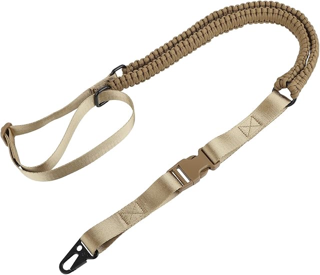 ToopMount Paracord Single Point Sling Multi-use Carry Strap Belt Adjustable Nylon Webbing with Metal Hook for Camera Telescope Camping Field Range Outdoor Sports