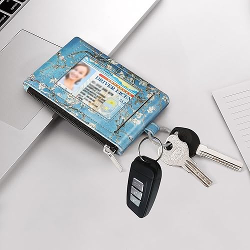 Miniatura 6 de Fintie - Tarjetero para cédula de identidad con bloqueo de interferencia de radiofrecuencia, monedero y llavero, Blossom), PT-63516