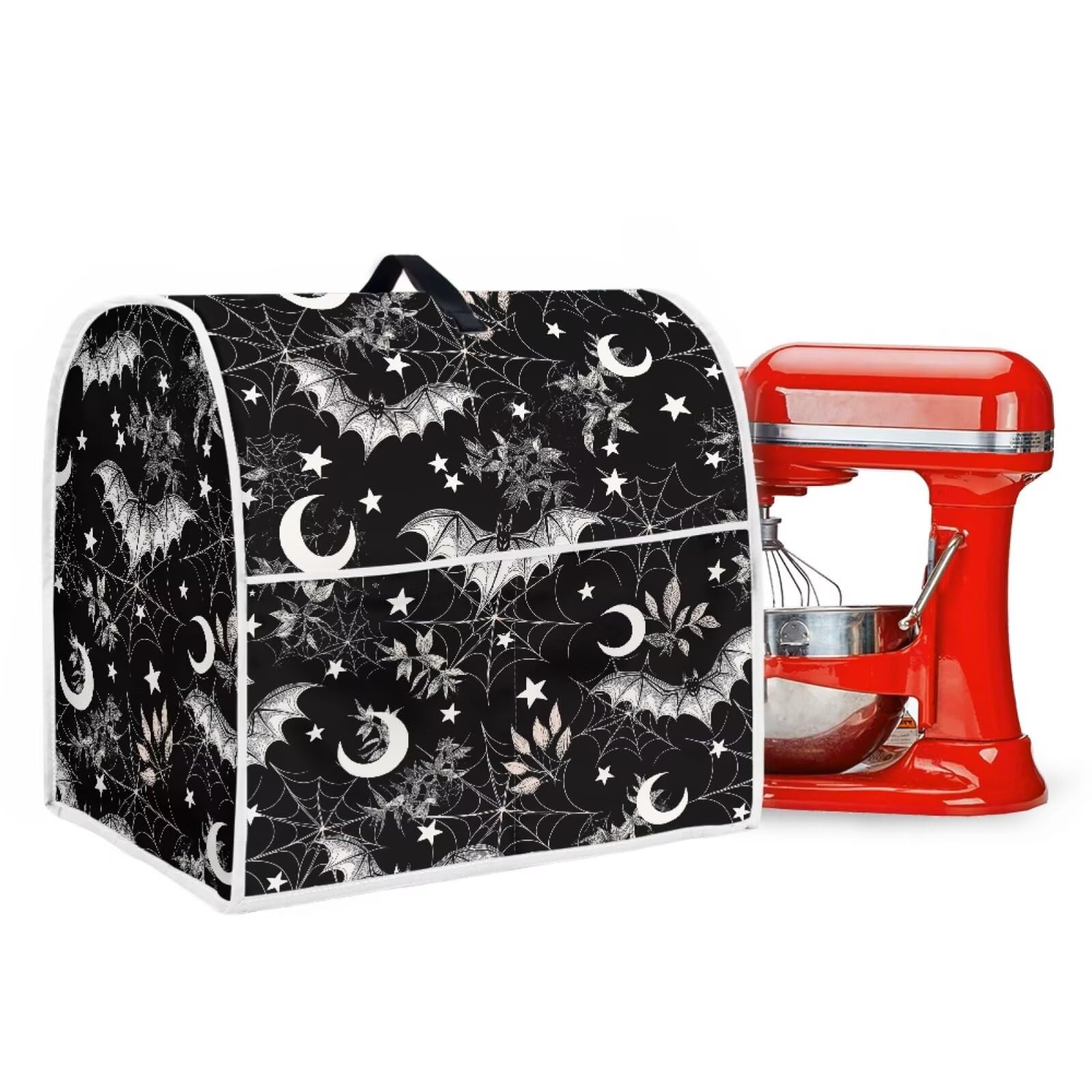 Halloween Kitchen Aid Covers for Stand Mixer 6-8 qt Skull Bat Small Kitchen Appliance Covers Halloween Decorations