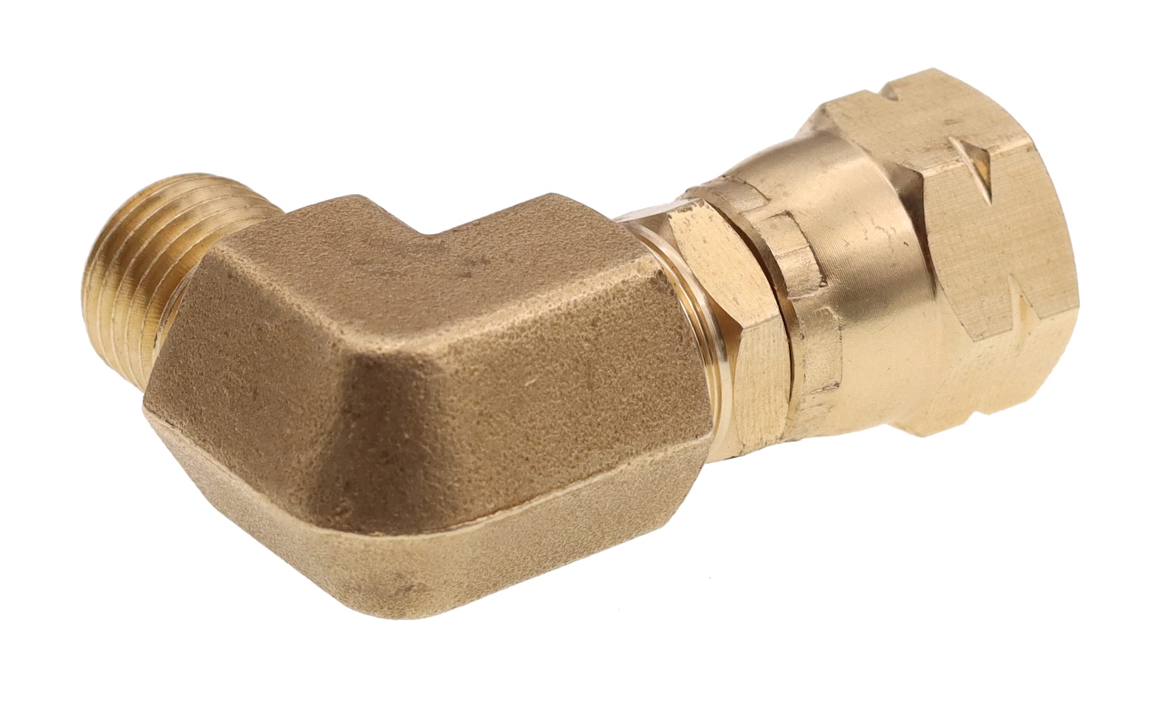 METER STAR Raccordo di ingresso gas a filettatura sinistra da 1/4", raccordo a 90 gradi per il collegamento di regolatori di pressione, regolatori di gas, rubinetti e tubi del gas, nonché per