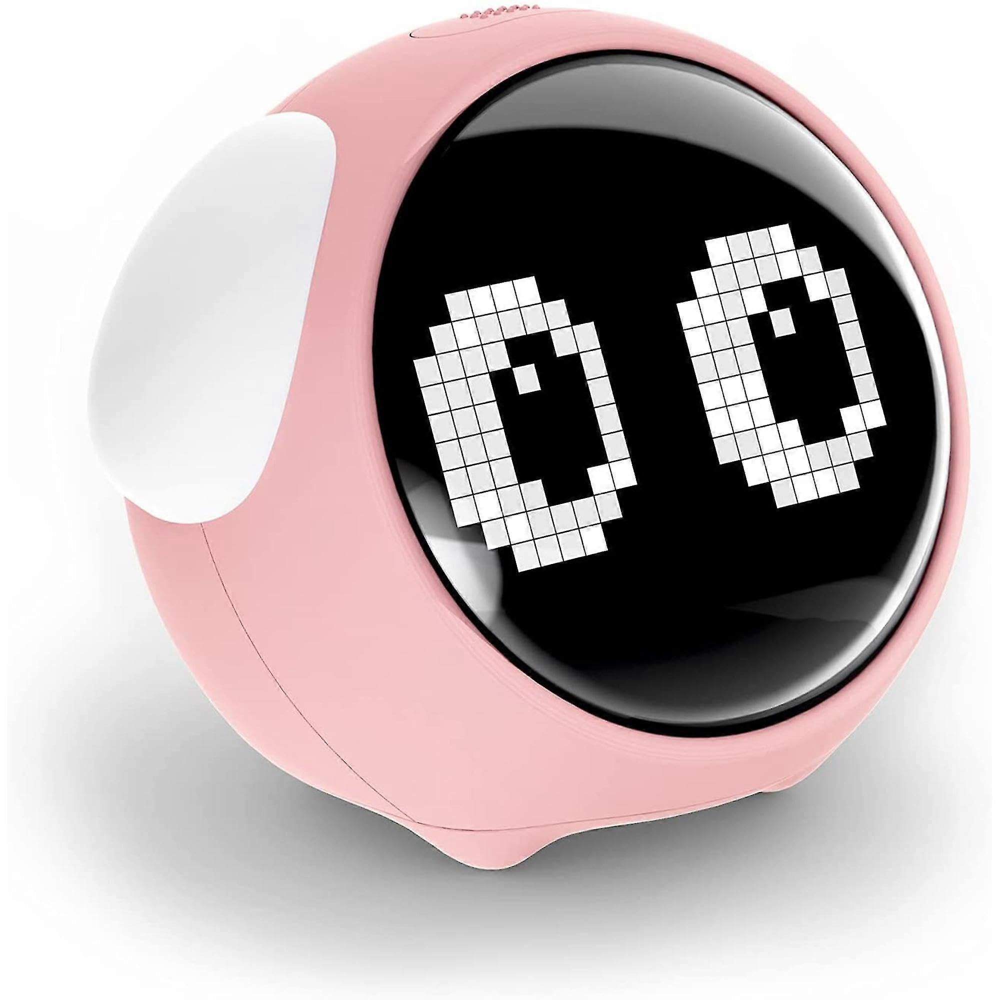 JOYHAPPST Kids Alarm Clock Led Night Light Voice-activated Wake-up Alarm Clock Toys Expressions.