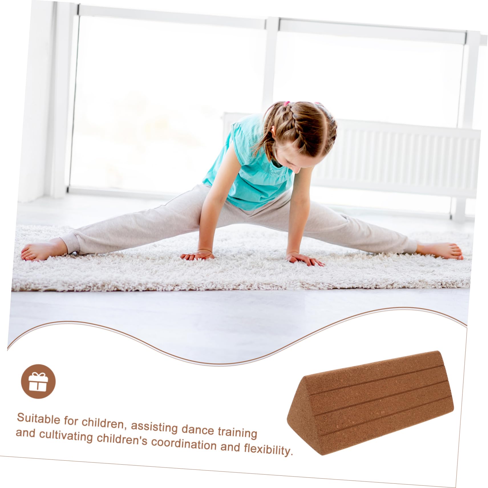 POPETPOP Bloques De Yoga Triangulares Antideslizantes De Corcho Accesorios De Fitness Para Ejercicios Casa Relajación De Cintura y Abdomen Para Yoga y Danza