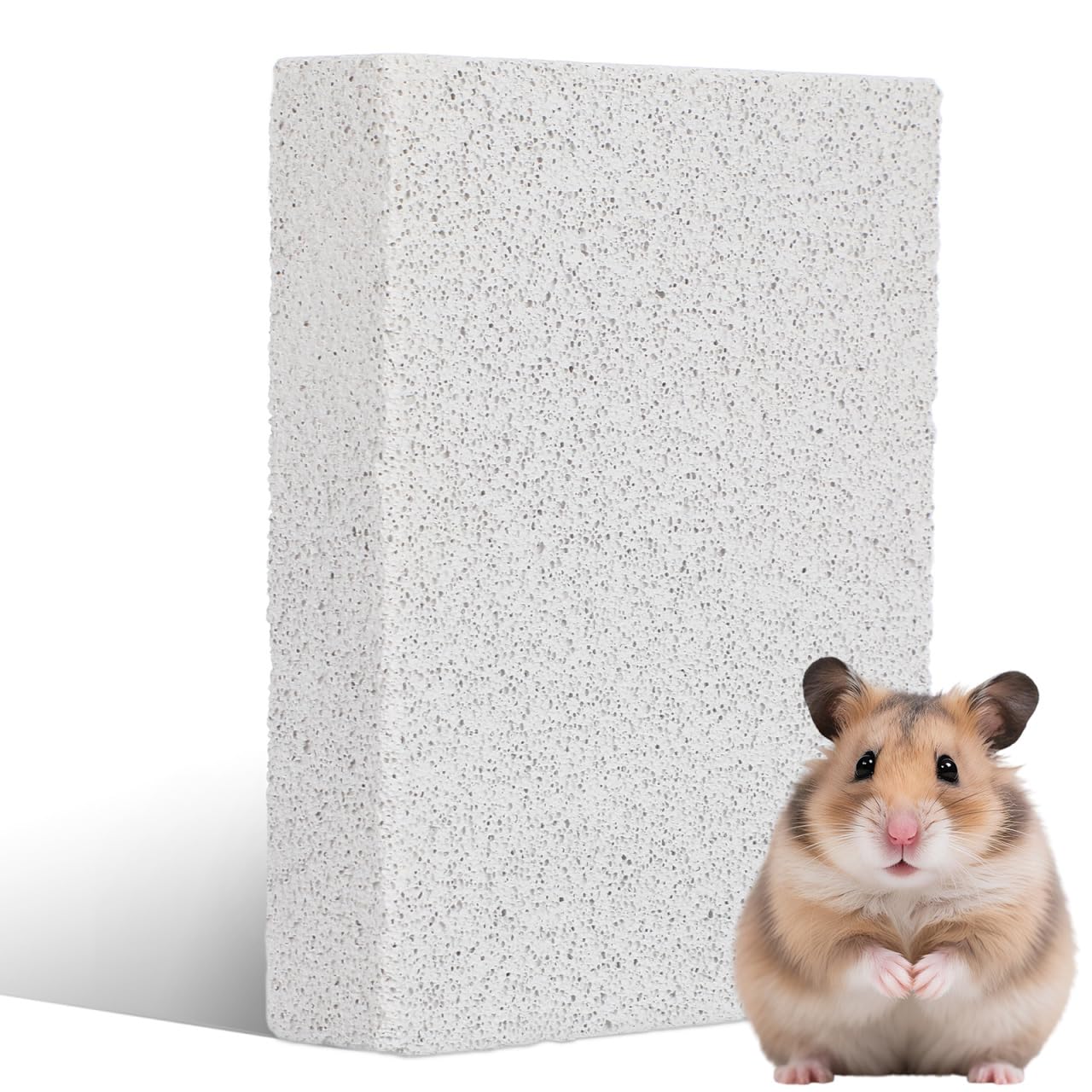 GALPADA Bunny Claw Grinding Pad : Natural Volcanic Stone Nail File for Safe Effective Grooming Heavy Duty Teeth Grinding Hamster Chew Toys for Rabbit Accessories and Chinchilla Toys, Non-Slip Smal