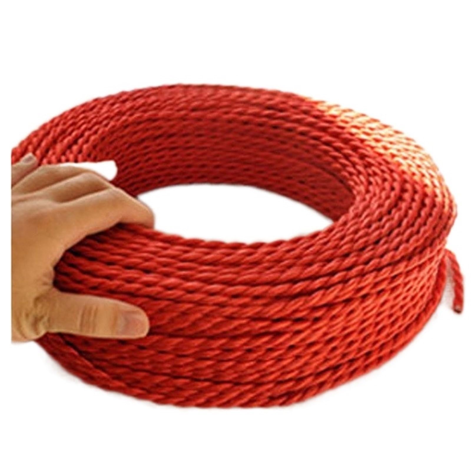 Alambre Recubierto de Tela， Cable Trenzado for lámpara eléctrica Vintage de 2 núcleos x 0,75 mm²(Auburn,20meter)