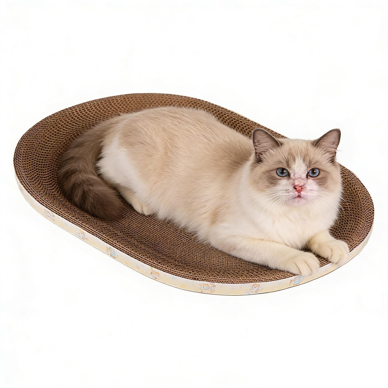 Alfombrilla Rascador para Gatos Suministros Mascotas Cartón Corrugado | Alfombrilla Rascado Cómoda Para Gatos Para Gatitos y Gatos Adultos Jugar Dormir en el Hogar Salón Dormitorio