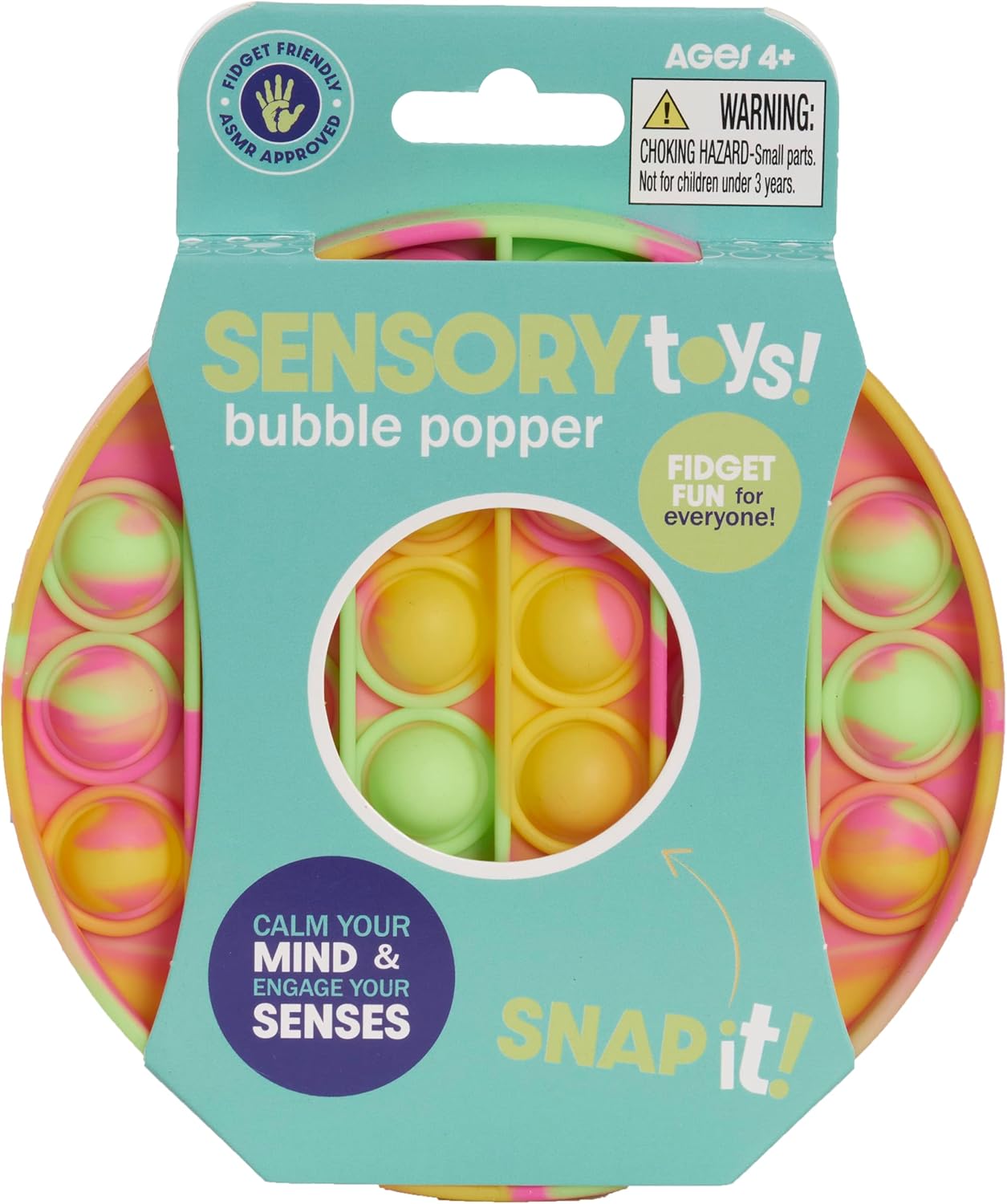 Just Play Sensory Toys Pop Em's Assortment, 48 Pieces, Button Sensory Toys for Kids and Adults, Anxiety and Stress Relief Toys