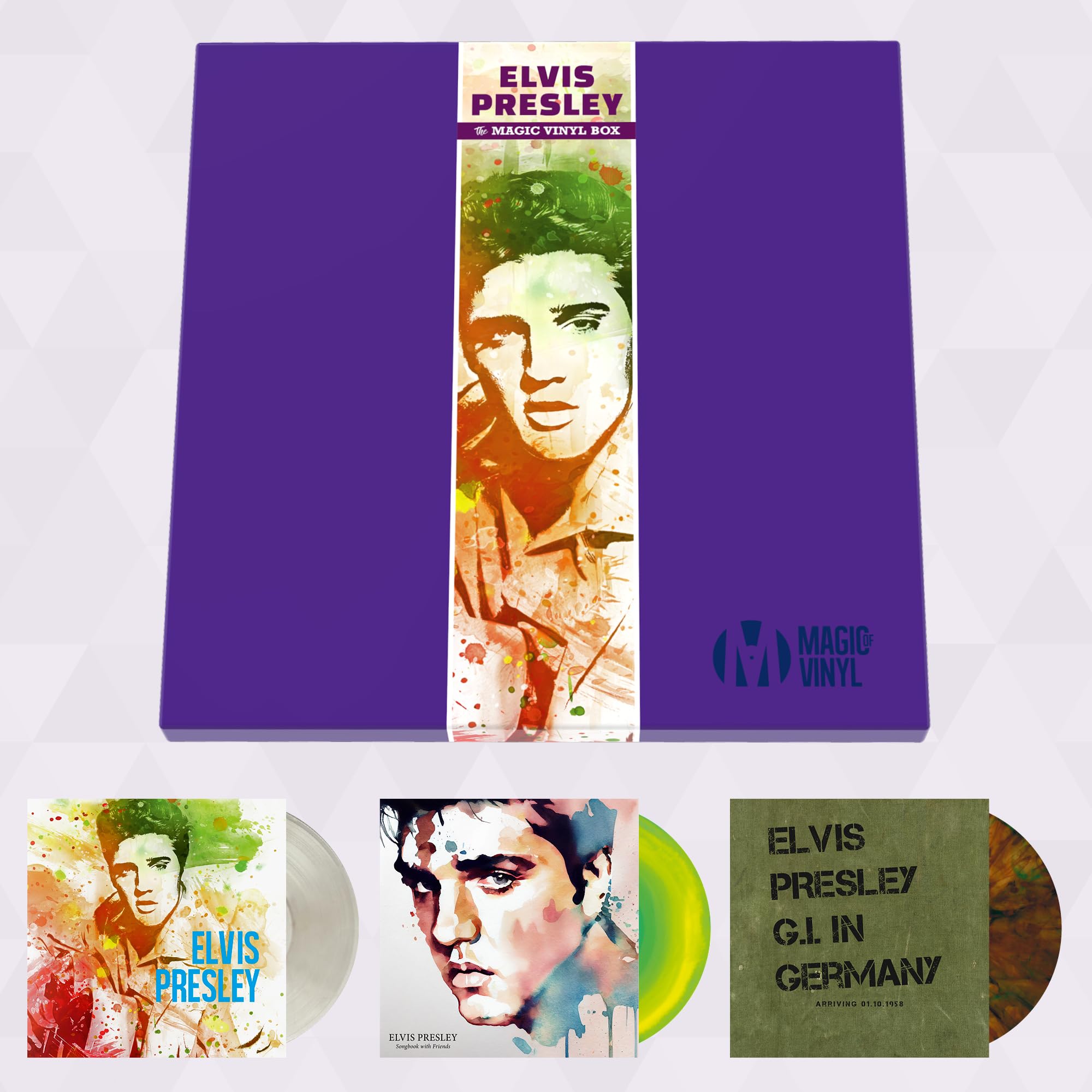 Elvis Presley - Magic-V-Box - 3 Vinylschallplatten - einzigartig und limitiert - Top Geschenk!