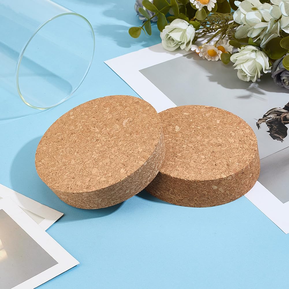 GORGECRAFT 2 tapones de corcho grandes para botellas de 10 a 11 cm, tapones de corcho cónicos de madera natural para botellas de vino, tapones de repuesto para cocina, boda, botellas de conservas — view 4