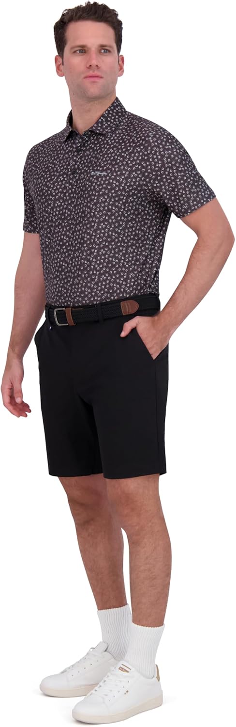 Ben Sherman Men's Performance Golf Shirts– Stretch, Extra Soft Fabric, Moisture-Wicking, Odor Resistant, Black, X-Large - Image 3