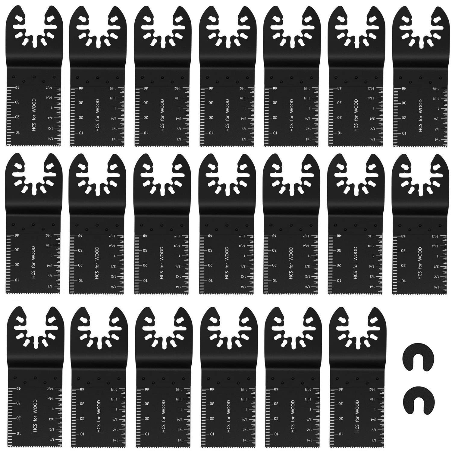 Sliva Oscillating Saw Blades, 20 Pcs Universal Quick Release Multitool Blades for DeWalt Craftsman Bosch FEIN Ridgid Makita Milwaukee