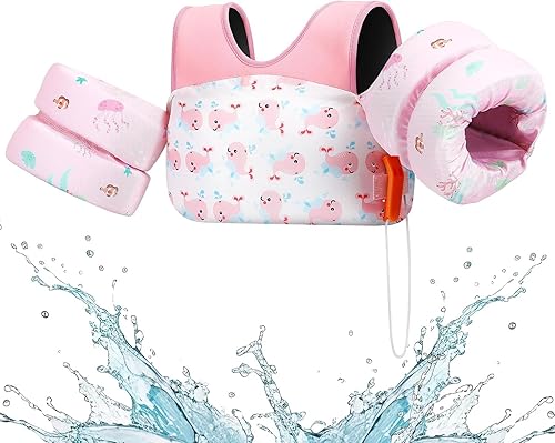 HeySplash Chaleco de natación para niños, flotadores de piscina para niños pequeños, apto para 20-5070 libras, chaleco de natación para niños con