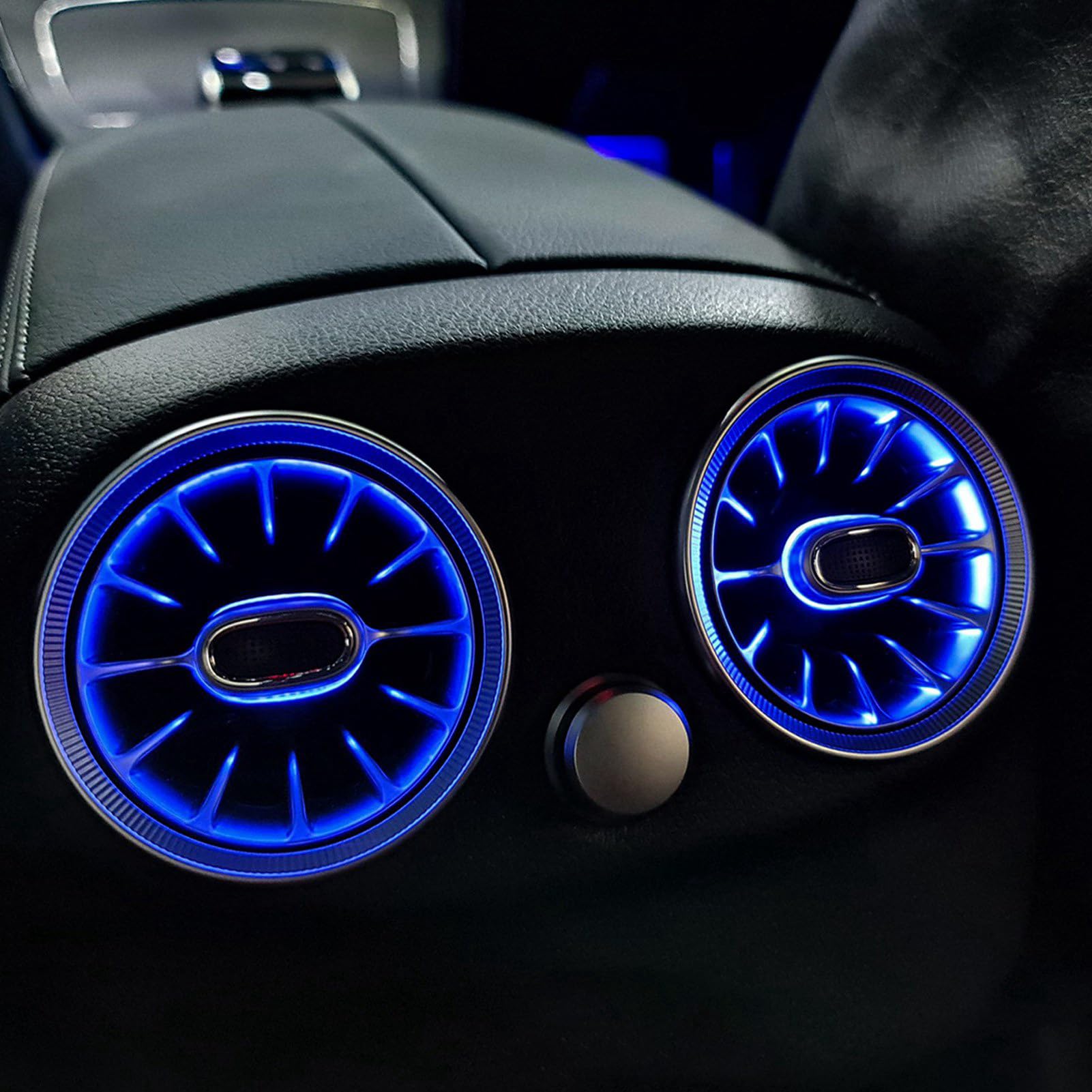 Qqmora Zestaw Oświetlenia Otoczenia LED Turbo Nawiew Powietrza o 64 Kolorach Stylowy Zamiennik dla A/CLA/GLA-Class 2019+ Wysokiej Jakości ABS