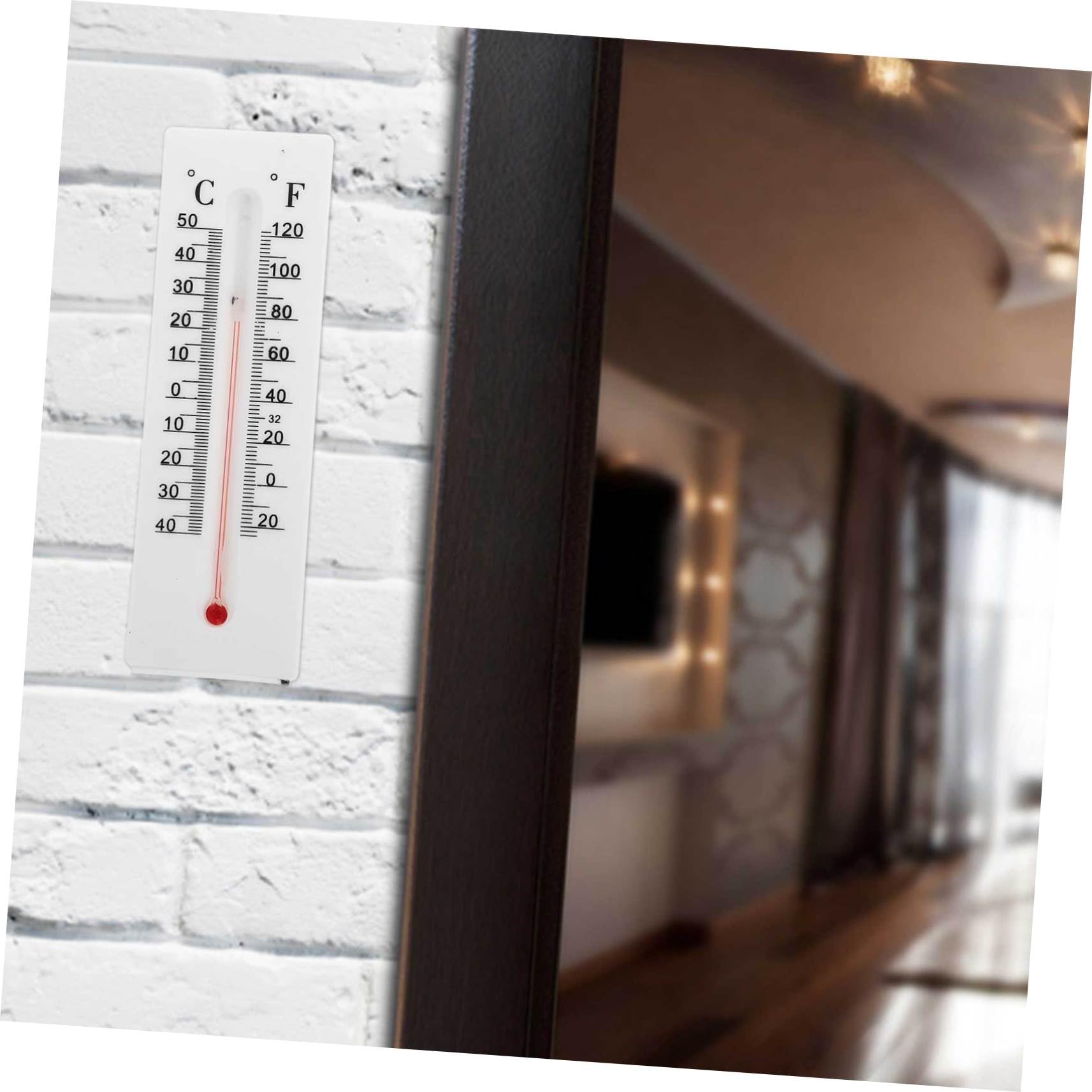 PRETYZOOM 2Pcs Outdoor Key Hider Thermometer Storage Box Wall Mounted Decorative Key Holder with Indoor Outdoor Thermometer for Home Office Use Functional Stylish Key Storage