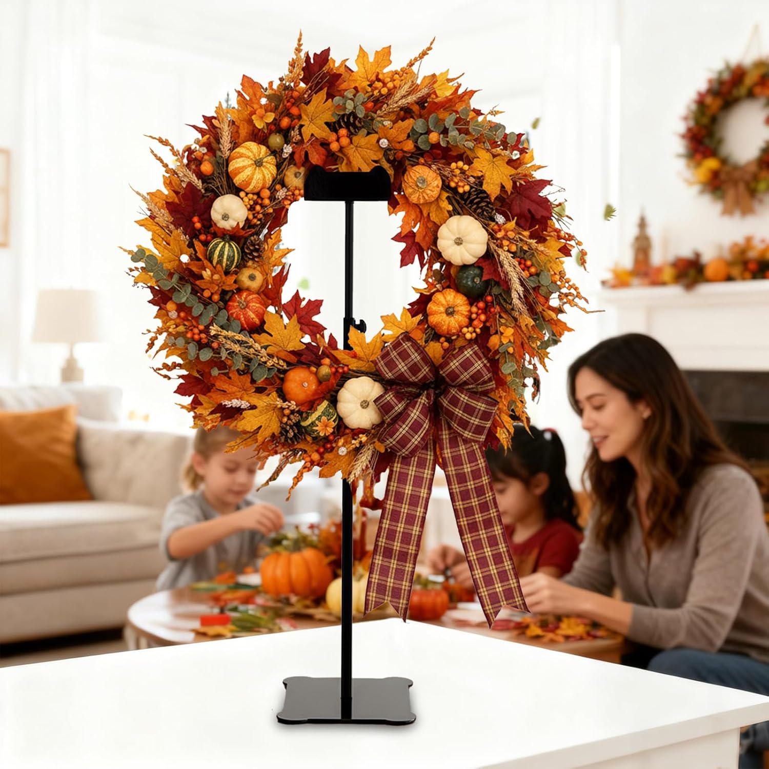 Hacaroa 3 Pack Purse Holder Handbag Display Stand, Metal Bag Organizer Wreath Stand Height Adjustable, Jewelry Display Rack for Tabletop, Closet, Boutique Store, Black - Image 7