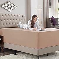 Vista 180 de Empyrean Charcoal Grey Extra Deep Pocket Fitted Sheet Full Size, Hotel Luxury Deep Pocket Full Size Fitted Sheet Only Easily Fits 18 to 24 Inch