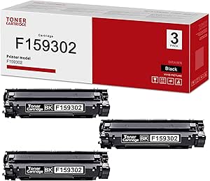 Amazon.com: (3 Pack Black F159302 Toner Cartridge) DRA Compatible Toner ...