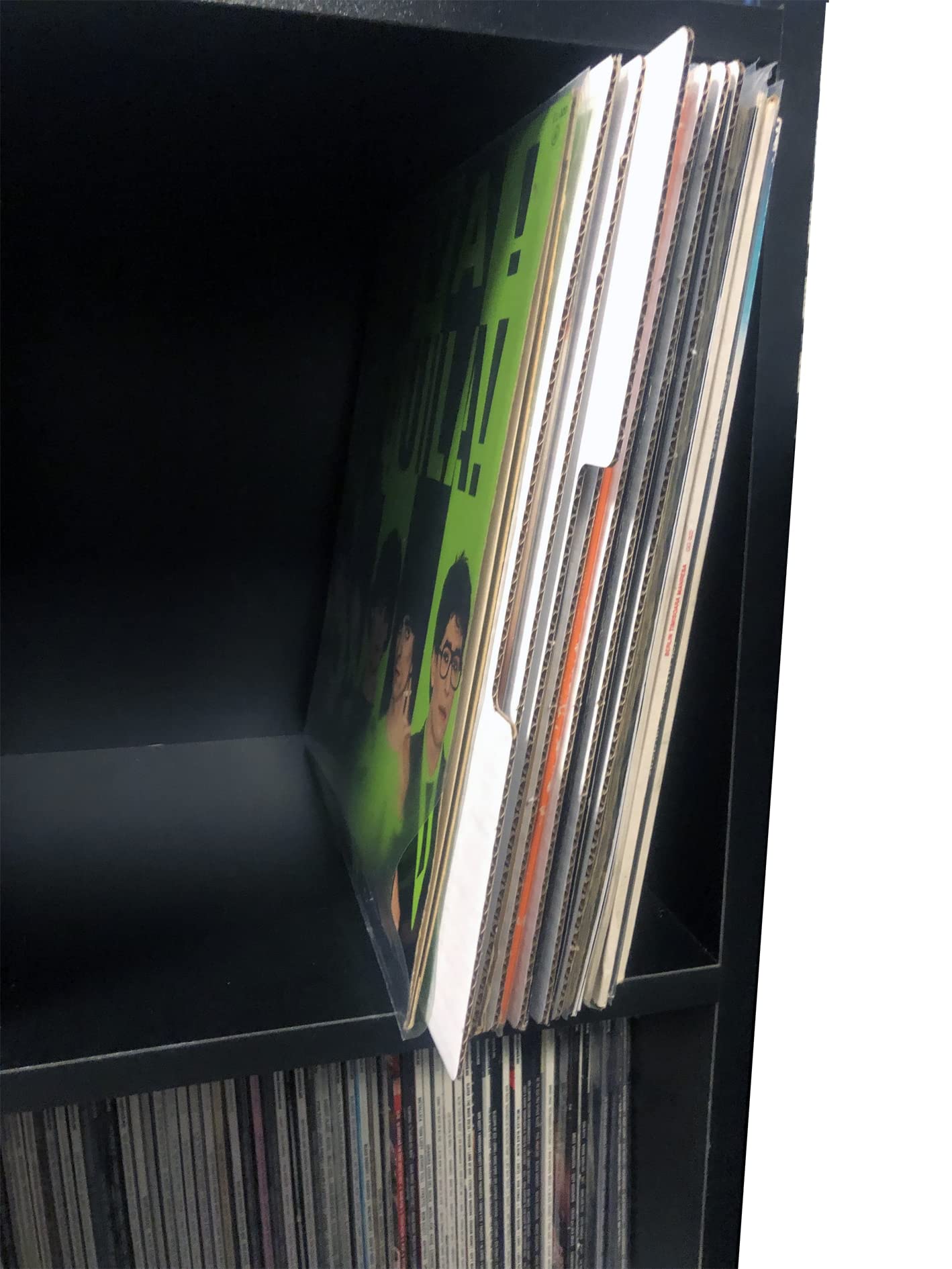 50 Divisores Básicos de Cartón Hueco para Discos de Vinilo LP - Ref.1840 | Organización eficiente y económica. Perfectos para clasificar tu colección de forma clara, ordenada y fácil de identificar.