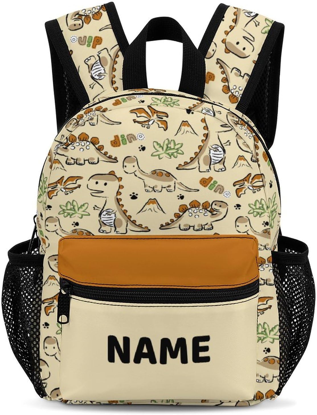 Custom Cute Dinosaur Paw Toddler Backpack Personalized Name Preschool School Bags, Customization Backpack for Kids Boys Girls Travel